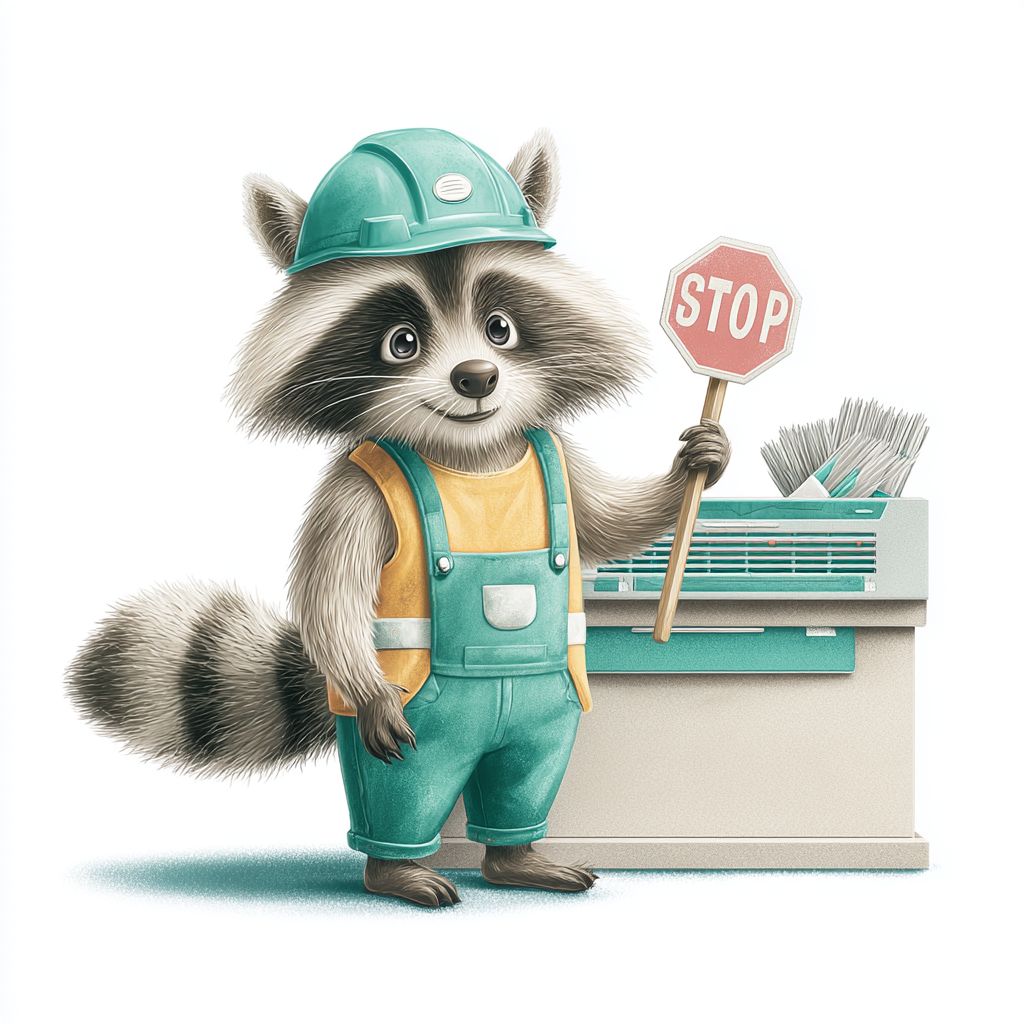 Рабочий енот